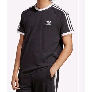 NWT ADIDAS Original 3-STRIPES TEE T-SHIRT Men SIZE 2XL Navy Embroidered Logo